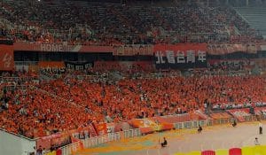 Fans von Shandong Luneng in China, Fußball